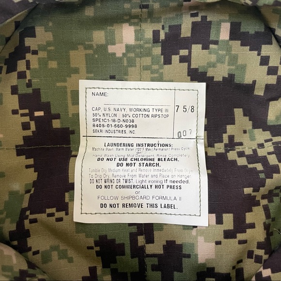 U.S. Navy Working Type III Cap - Picture 9 of 10